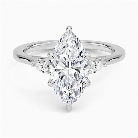 18K White Gold Aria Perfect Fit Three Stone Diamond Ring