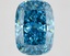 6.65 Ct. Fancy Vivid Blue Cushion Lab Grown Diamond