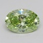 0.58 Ct. Fancy Vivid Green Oval Lab Grown Diamond