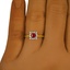 The Geres Ring, smallzoomed in top view on a hand