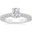 18K White Gold Sienna Half Coverage Diamond Ring, smalltop view