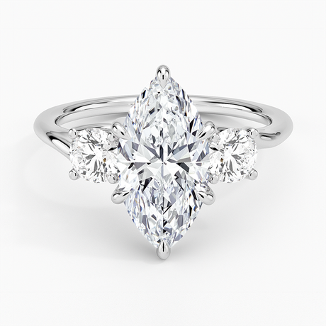 Platinum Luxe Delilah Three Stone Diamond Ring