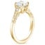 14K Yellow Gold Valentina Diamond Ring, smallside view