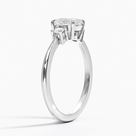 Three Diamond Engagement Ring - Selene