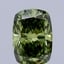 1.40 Ct. Fancy Vivid Green Cushion Lab Grown Diamond