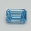 0.67 Ct. Fancy Vivid Blue Emerald Lab Grown Diamond