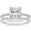 Platinum Viviana Diamond Ring (1/4 ct. tw.) with Ballad Eternity Diamond Ring (1/3 ct. tw.)