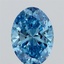 1.26 Ct. Fancy Vivid Blue Oval Lab Grown Diamond