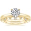 18K Yellow Gold Floral Lattice Ring with Leilani Diamond Ring