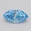 0.45 Ct. Fancy Vivid  Blue Marquise Lab Grown Diamond