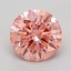 0.90 Ct. Fancy Vivid  Pink Round Lab Grown Diamond