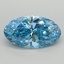 2.55 Ct. Fancy Vivid Blue Oval Lab Grown Diamond