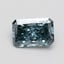 1.01 Ct. Fancy Vivid Greenish Blue Radiant Lab Grown Diamond