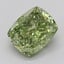 2.07 Ct. Fancy Vivid  Green Cushion Lab Grown Diamond