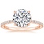 14K Rose Gold Arctica Diamond Ring, smalltop view