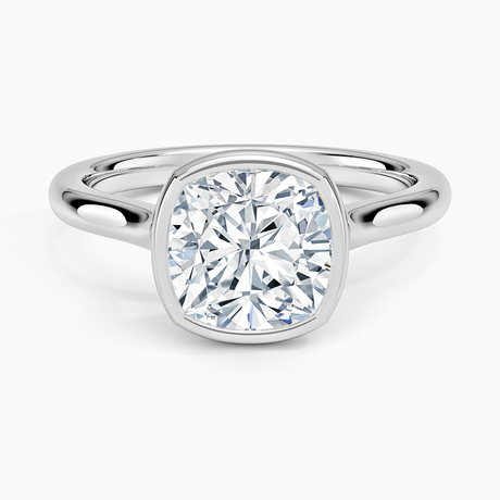 18K White Gold Luna 2mm Bezel Ring