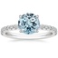 18K White Gold Amelie Half-Coverage Diamond Ring, smalltop view