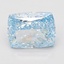 4.04 Ct. Fancy Vivid Blue Cushion Lab Grown Diamond