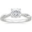 18K White Gold Petite Twisted Vine Diamond Ring (1/8 ct. tw.), smalltop view