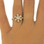 The Adellia Ring, smalltop view on a hand