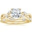 18K Yellow Gold Willow Diamond Ring (1/8 ct. tw.) with Winding Willow Diamond Ring (1/8 ct. tw.)