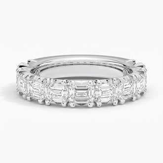 Nathalie Emerald Cut Lab Diamond Ring (2 1/2 ct. tw.) in 14K White Gold