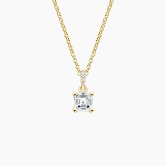Pavé Diamond Bail Pendant in 18K Yellow Gold