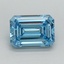 1.64 Ct. Fancy Vivid Blue Emerald Lab Grown Diamond