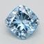 1.53 Ct. Fancy Vivid Blue Cushion Lab Grown Diamond