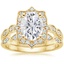 18KY Moissanite Cadenza Halo Diamond Bridal Set (1/4 ct. tw.), smalltop view