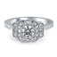 Custom Antique Halo with Baguettes and Celtic Engraving