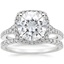 18KW Moissanite Joy Diamond Ring (1/3 ct. tw.) with Bliss Diamond Ring (1/5 ct. tw.), smalltop view