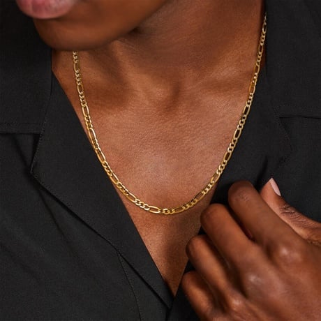 Ari Beveled Figaro Chain Necklace