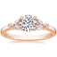 14K Rose Gold Verbena Diamond Ring, smalltop view