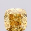 1.19 Ct. Fancy Vivid  Yellow Cushion Lab Grown Diamond