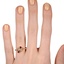 The Marina Ring, smallzoomed in top view on a hand