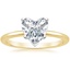18K Yellow Gold Six-Prong Petite Comfort Fit 1.5mm Solitaire Ring, smalltop view