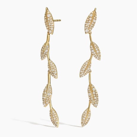 Jane Goodall Pavé Olive Branch Lab Diamond Earrings