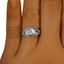 The Silviana Ring, smallzoomed in top view on a hand
