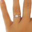 The Elia Ring, smalltop view on a hand