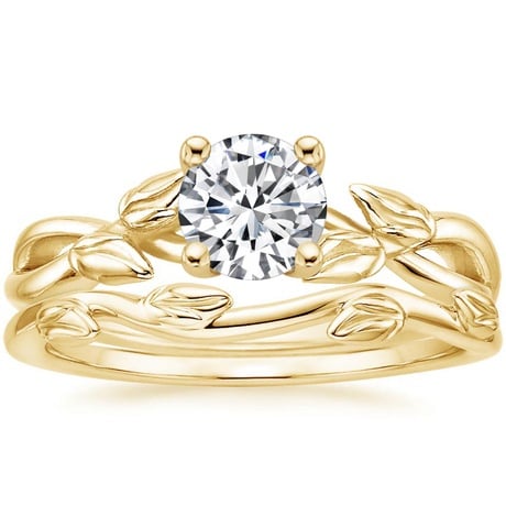 18K Yellow Gold Budding Willow Ring with Winding Willow Ring