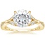 18K Yellow Gold Zinnia Diamond Ring (1/3 ct. tw.), smalltop view