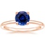 14K Rose Gold Sydney Perfect Fit Hidden Halo Diamond Ring, smalltop view