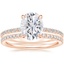 14K Rose Gold Demi Diamond Ring with Luxe Ballad Diamond Ring