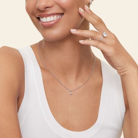 Bezel Diamond Necklace