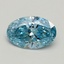 1.01 Ct. Fancy Vivid Blue Oval Lab Grown Diamond