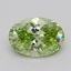 0.56 Ct. Fancy Vivid  Green Oval Lab Grown Diamond