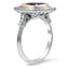 Mixed Metal Vintage Styled Fancy Halo Diamond Ring, smallview