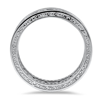 Custom Eternity Style Diamond and Sapphire Ring