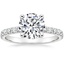 Platinum Constance Hidden Halo Diamond Ring, smalltop view